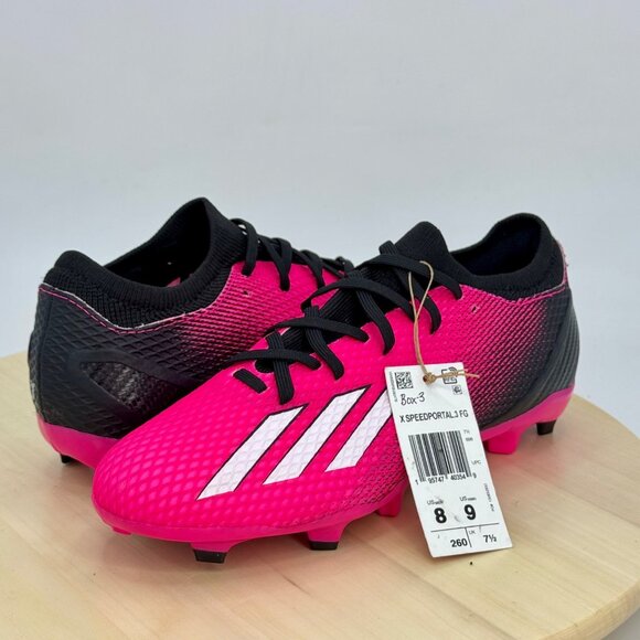 Adidas Pink Black SpeedPortal.3 Firm Ground Soccer Football Cleat Size M8/W9 NEW - Picture 10 of 11